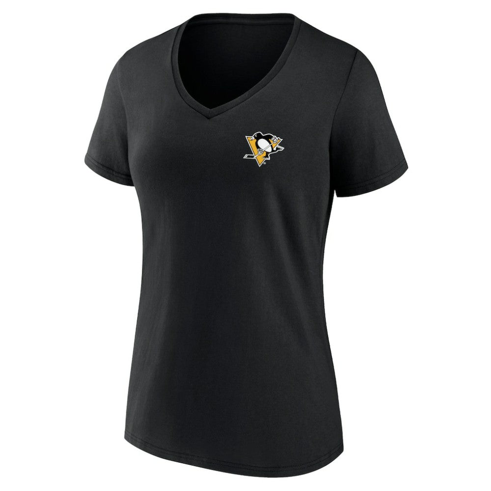 Pittsburgh Penguins Women's Territorial V-Neck T-Shirt - Black | US 5194612