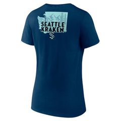 Seattle Kraken Women's Territorial V-Neck T-Shirt - Deep Sea Blue | US 5194614