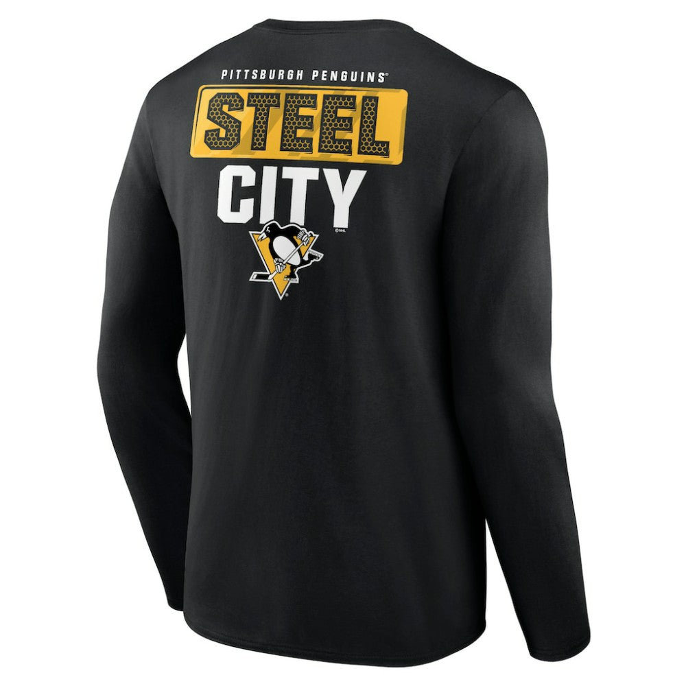 Pittsburgh Penguins Territorial Long Sleeve T-Shirt - Black | US 5194615