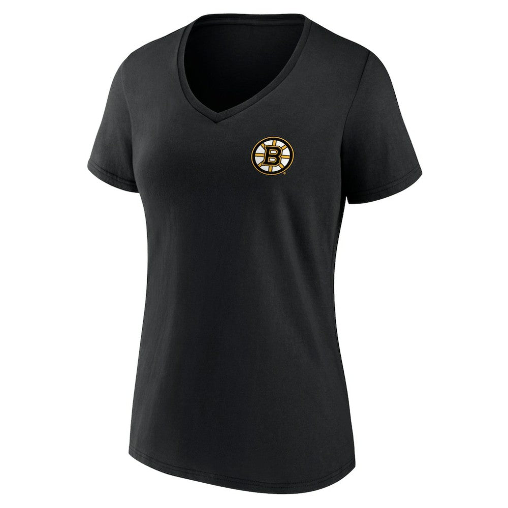 Boston Bruins Women's Territorial V-Neck T-Shirt - Black | US 5194630