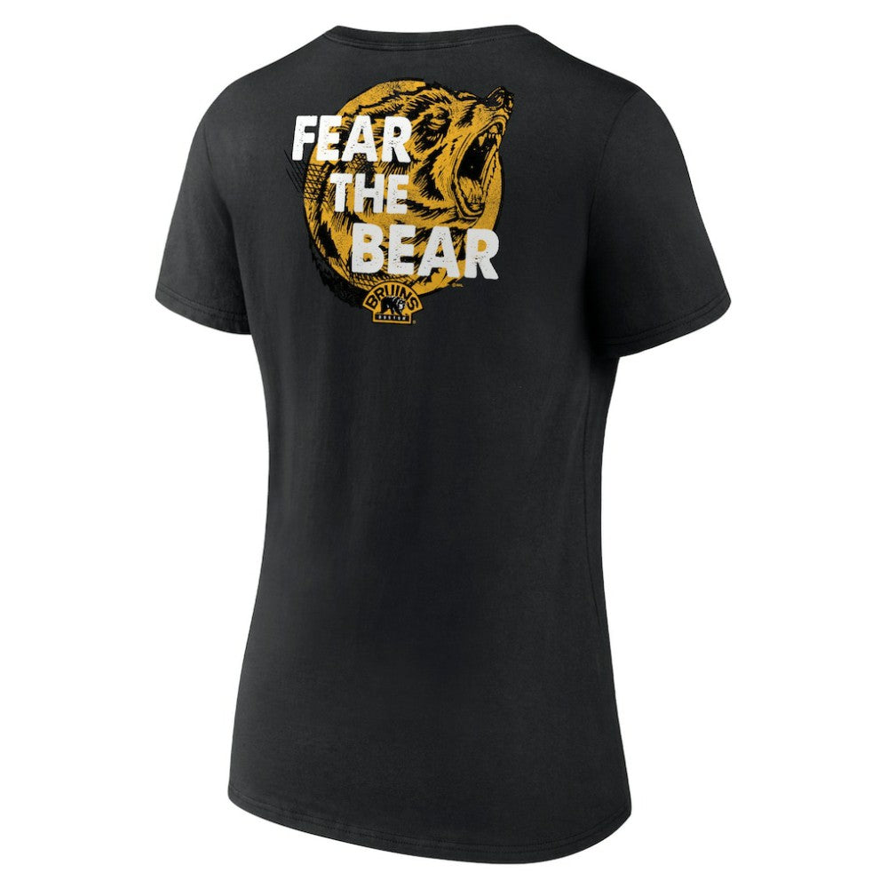 Boston Bruins Women's Territorial V-Neck T-Shirt - Black | US 5194630