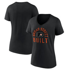 Philadelphia Flyers Women's Shout Out V-Neck T-Shirt - Black | US 5194663
