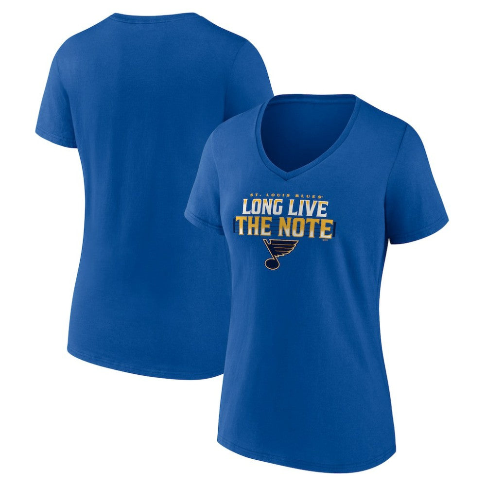 St. Louis Blues Women's Shout Out V-Neck T-Shirt - Blue | US 5194664