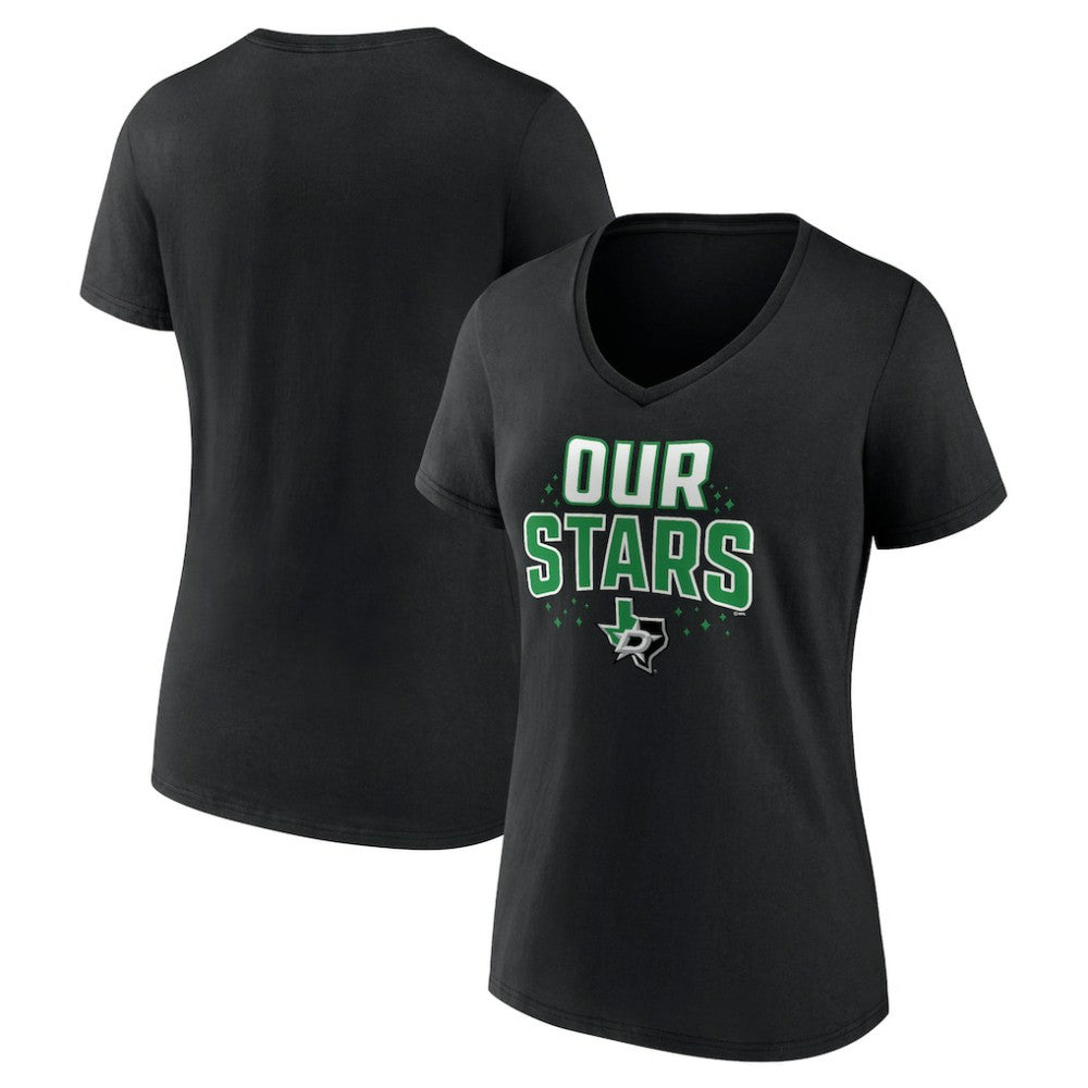 Dallas Stars Women's Proclamation V-Neck T-Shirt - Black | US 5195066
