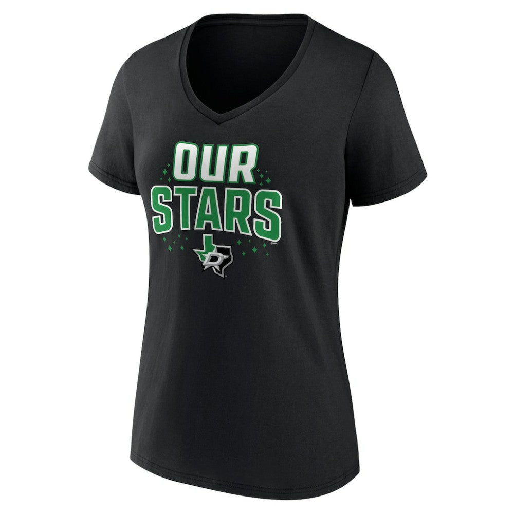 Dallas Stars Women's Proclamation V-Neck T-Shirt - Black | US 5195066