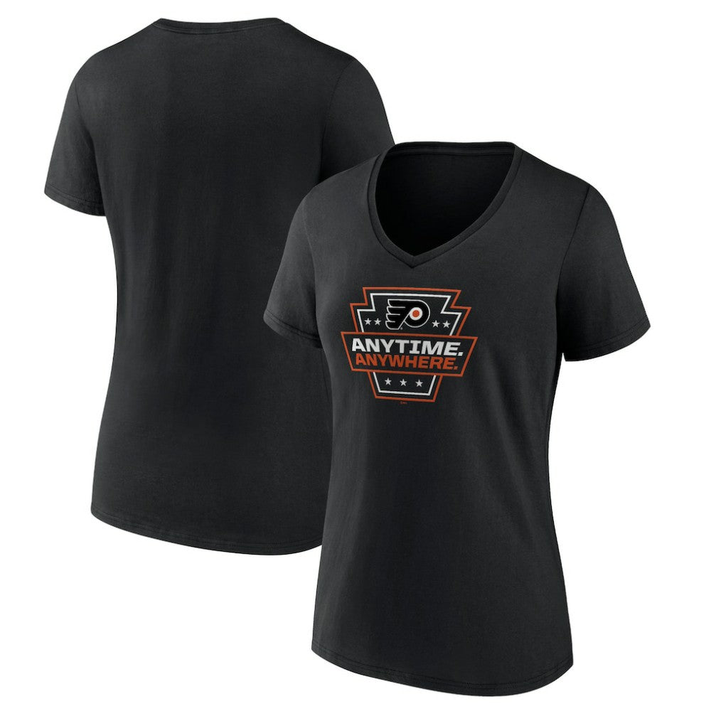Philadelphia Flyers Women's Proclamation V-Neck T-Shirt - Black | US 5195070