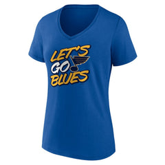 St. Louis Blues Women's Proclamation V-Neck T-Shirt - Blue | US 5195073