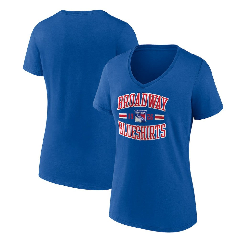 New York Rangers Women's Represent V-Neck T-Shirt - Blue | US 5195453