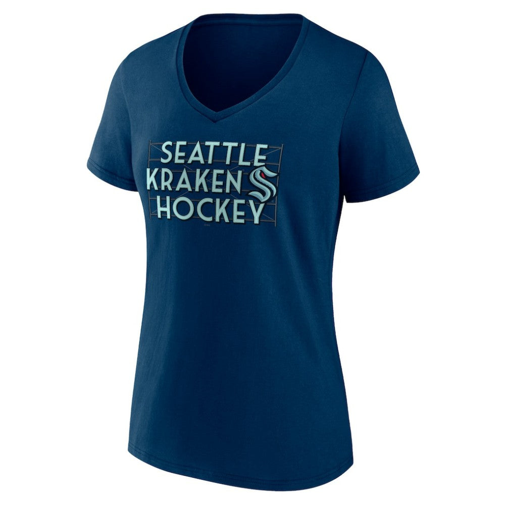 Seattle Kraken Women's Represent V-Neck T-Shirt - Deep Sea Blue | US 5195459