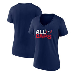 Washington Capitals Women's Represent V-Neck T-Shirt - Navy | US 5195461