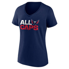 Washington Capitals Women's Represent V-Neck T-Shirt - Navy | US 5195461