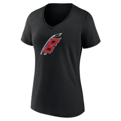 Carolina Hurricanes Women's Alternate Logo V-Neck T-Shirt - Black | US 5196934