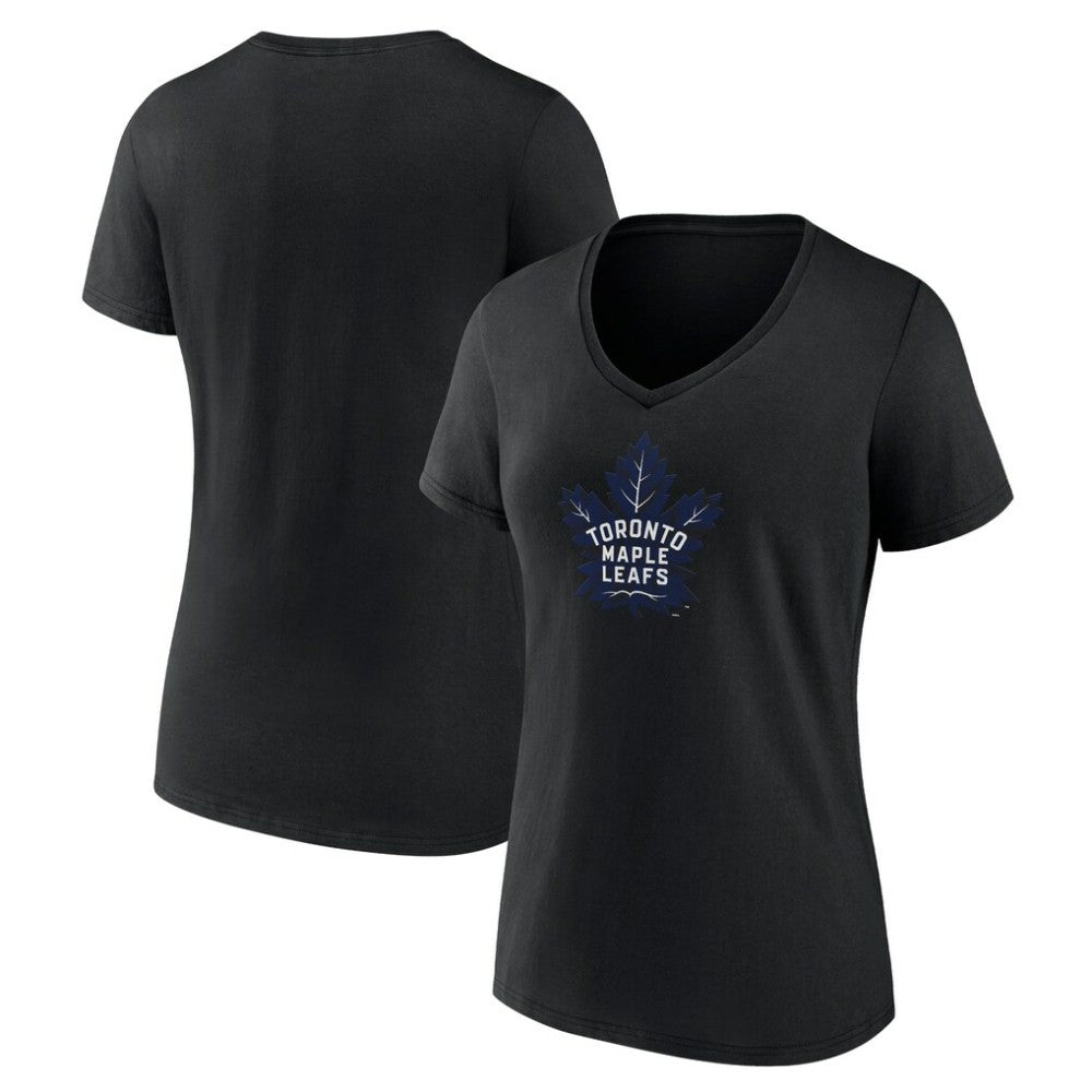 Toronto Maple Leafs Women's Alternate Logo V-Neck T-Shirt - Black | US 5196938