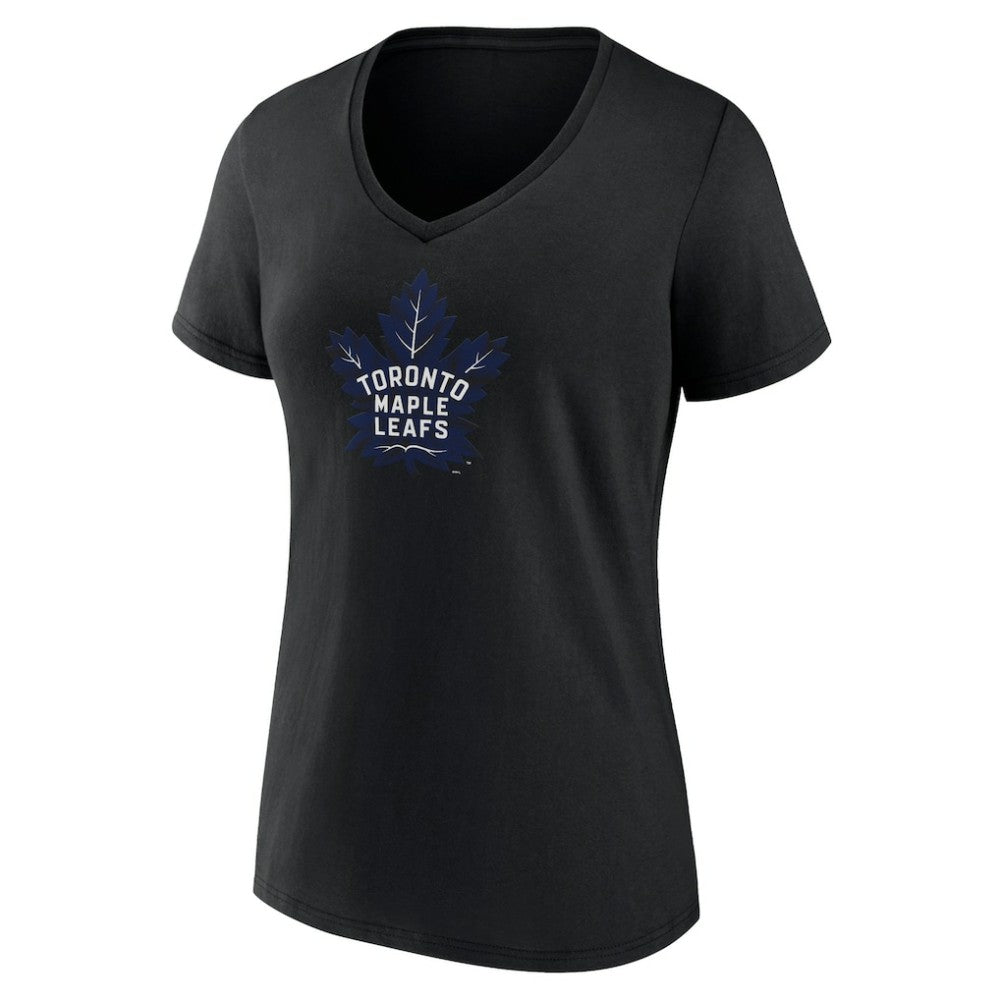 Toronto Maple Leafs Women's Alternate Logo V-Neck T-Shirt - Black | US 5196938