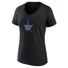Toronto Maple Leafs Women's Alternate Logo V-Neck T-Shirt - Black | US 5196938