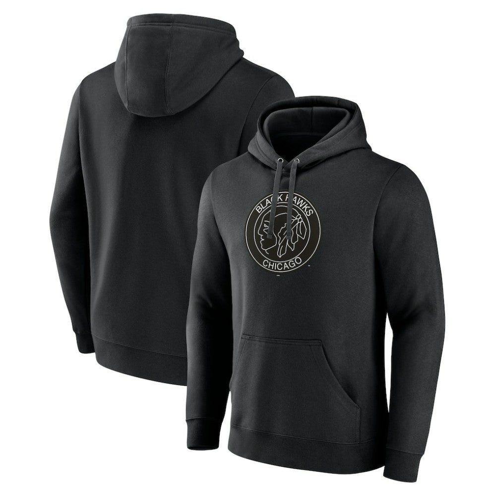 Chicago Blackhawks Alternate Logo Pullover Hoodie - Black | US 5196941