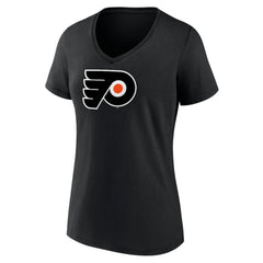Philadelphia Flyers Women's Alternate Logo V-Neck T-Shirt - Black | US 5196946