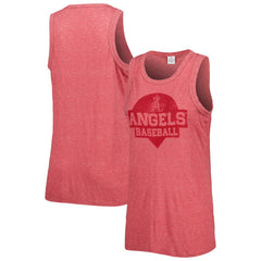 Los Angeles Angels Soft as a Grape Women's Tri-Blend Tank Top - Red Tanks