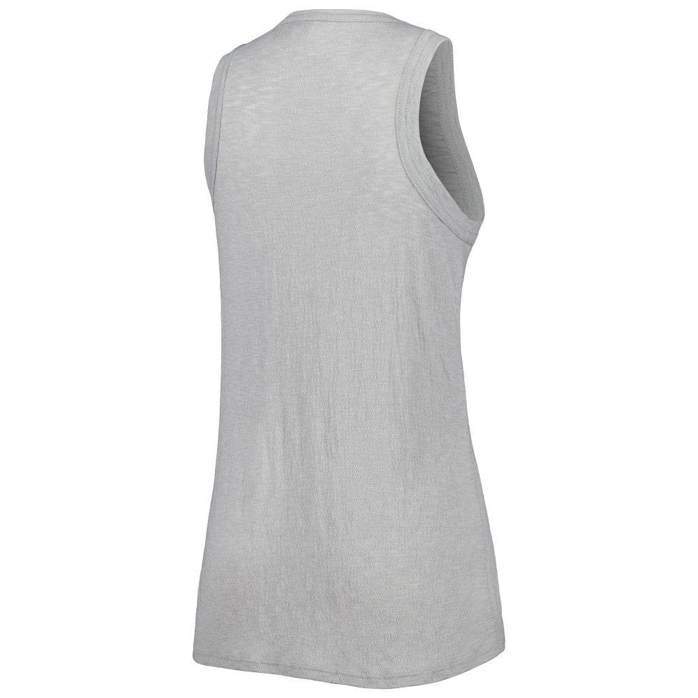 Miami Marlins Soft as a Grape Women's Tri-Blend Tank Top - Gray Tanks