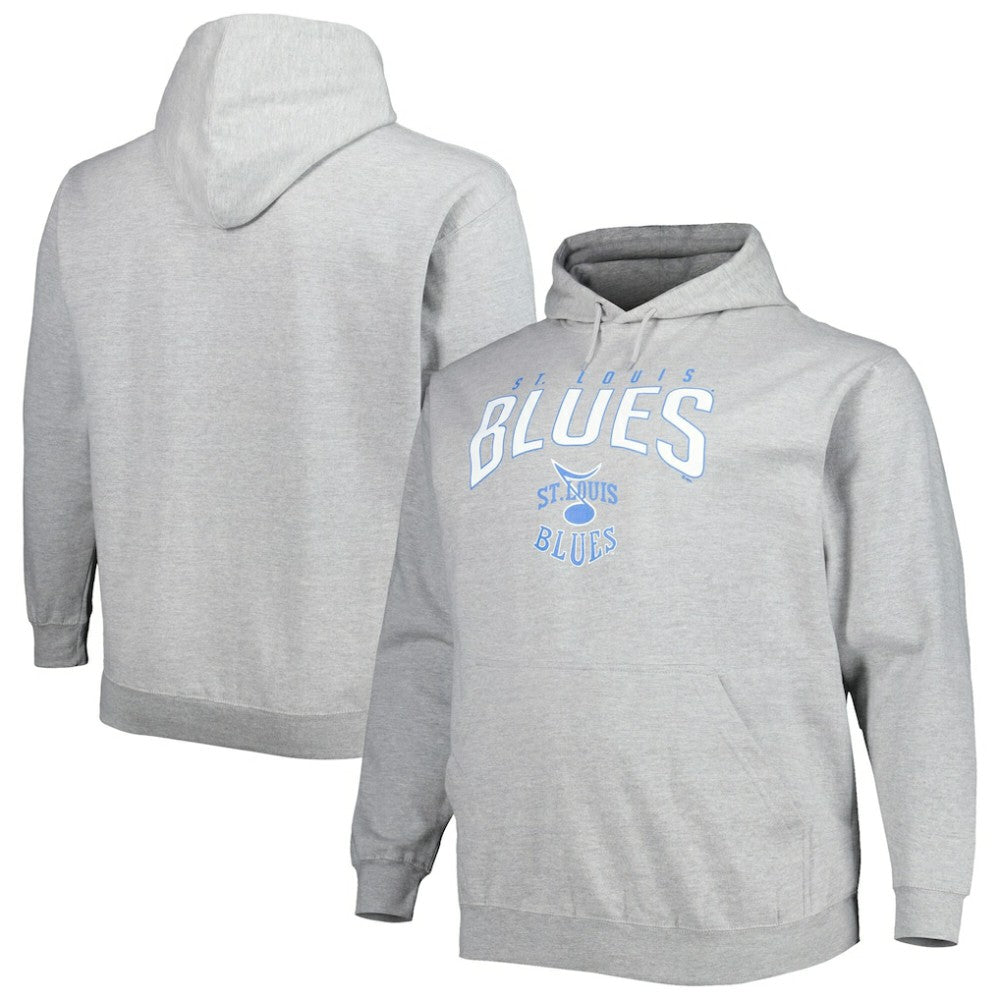 St. Louis Blues Fanatics Special Edition 2.0 Big & Tall Wordmark Pullover Hoodie - Heather Gray | US 5197721