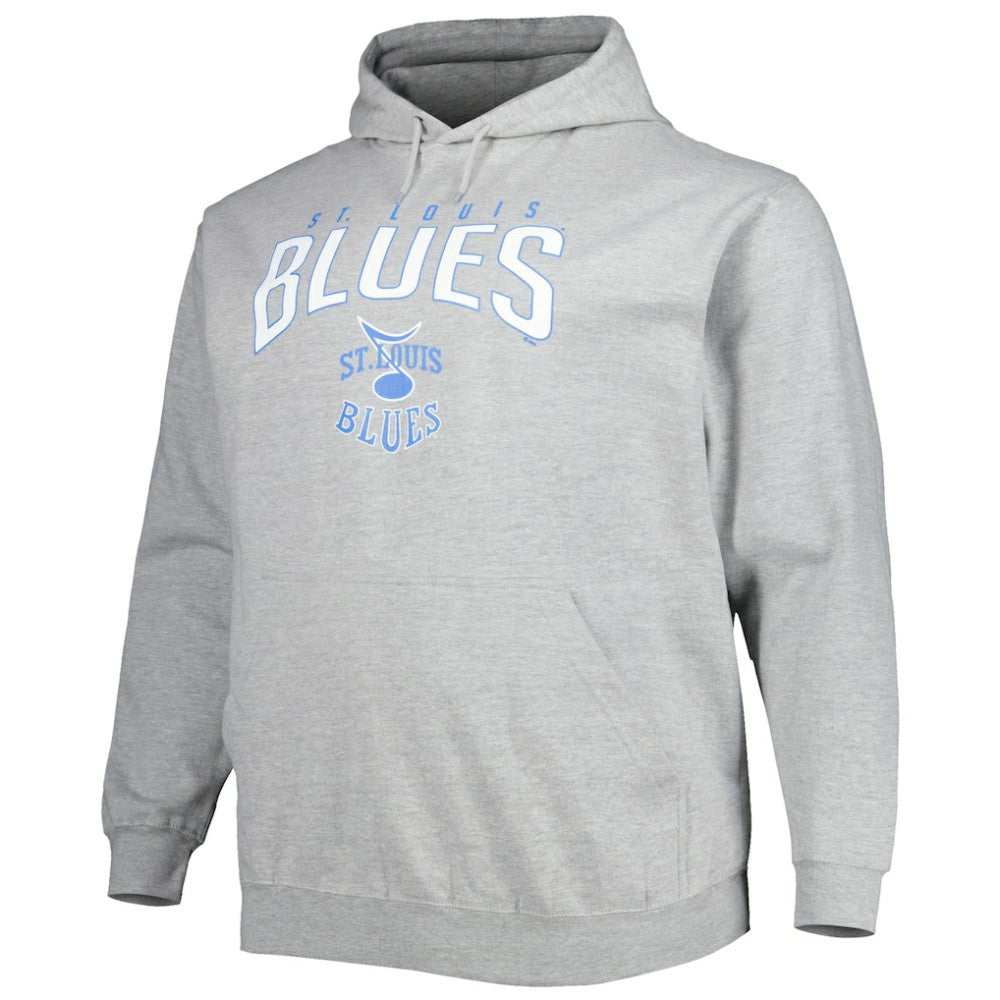 St. Louis Blues Fanatics Special Edition 2.0 Big & Tall Wordmark Pullover Hoodie - Heather Gray | US 5197721