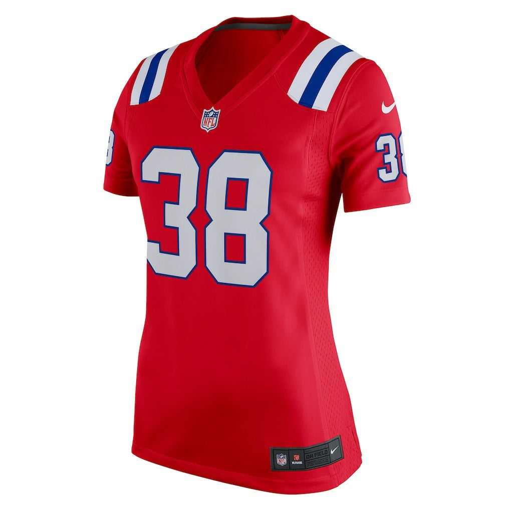 Rhamondre Stevenson New England Patriots Women's Team Game Jersey - Red Jerseys
