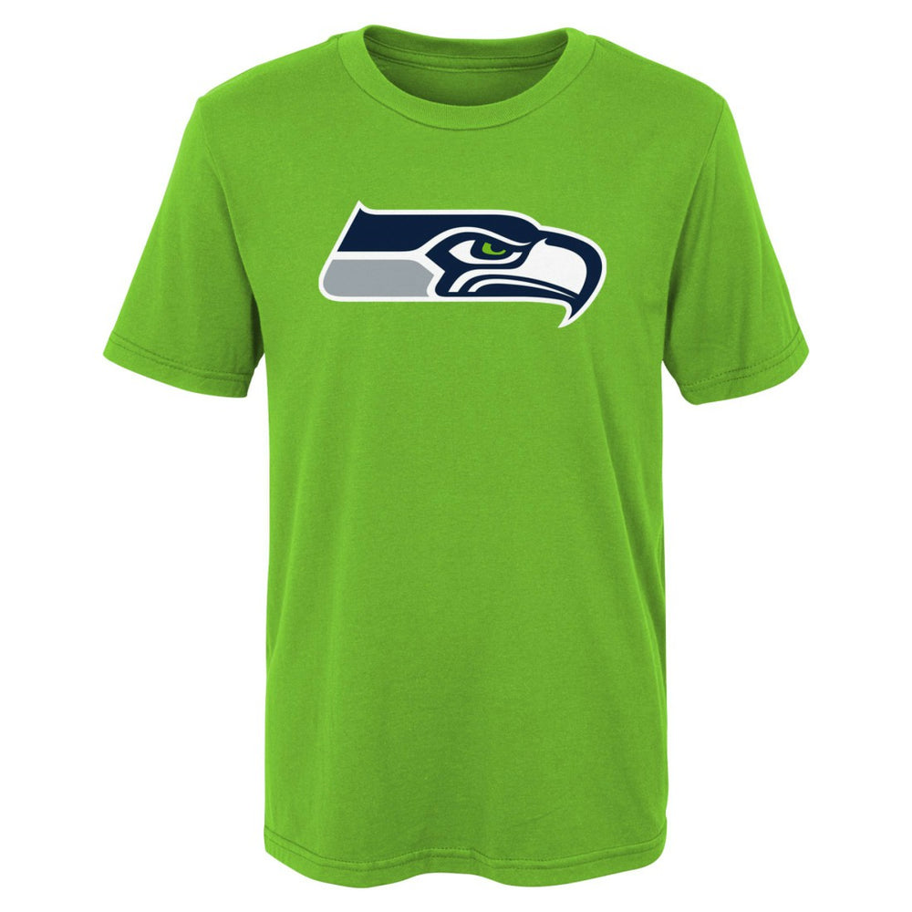 Seattle Seahawks Preschool Primary Logo T-Shirt - Neon Green T-shirts