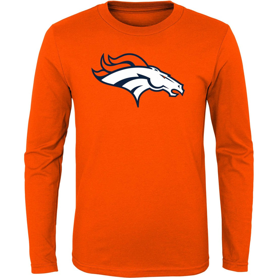 Denver Broncos Youth Primary Logo Long Sleeve T-Shirt - Orange T-shirts