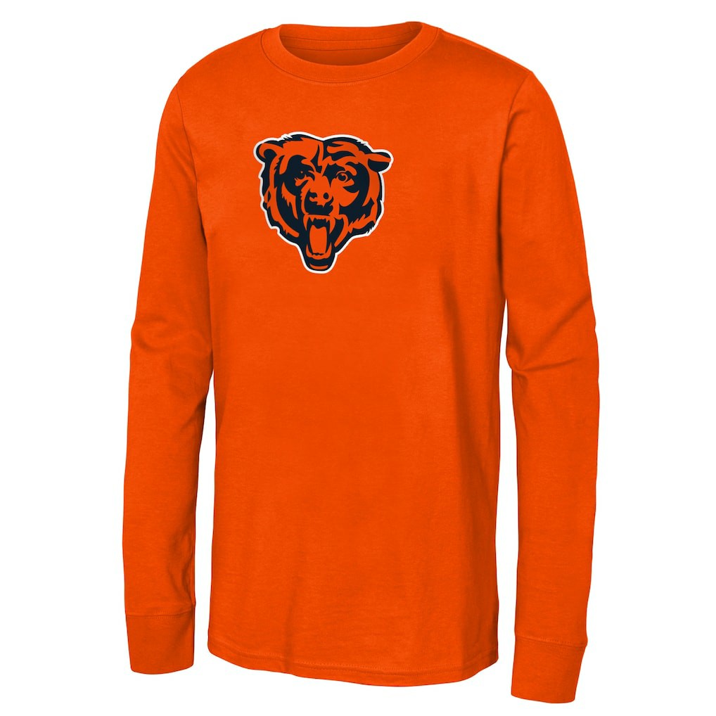 Chicago Bears Youth Primary Logo Long Sleeve T-Shirt - Orange T-shirts