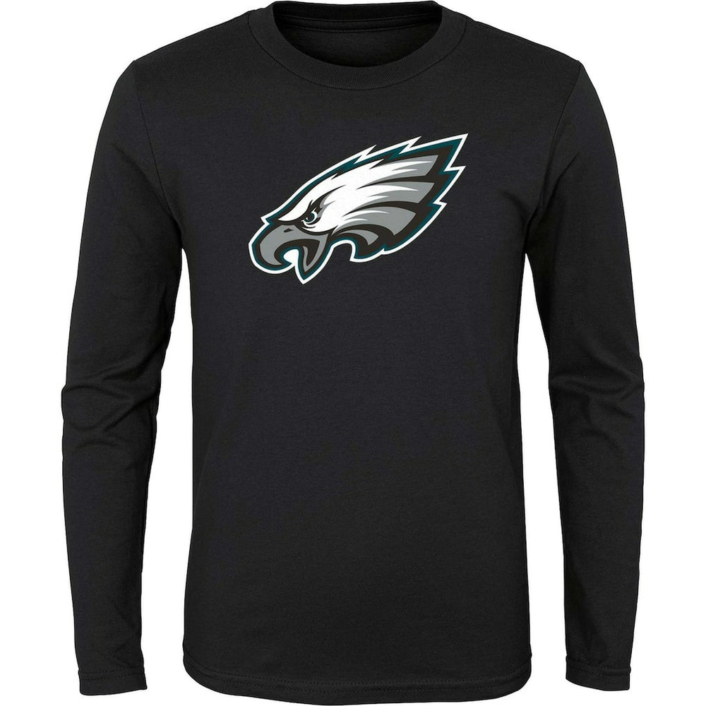 Philadelphia Eagles Youth Primary Logo Long Sleeve T-Shirt - Black T-shirts