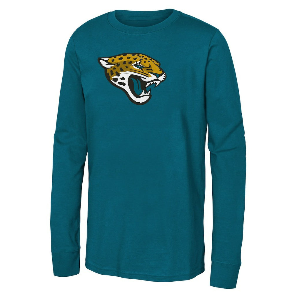 Jacksonville Jaguars Youth Primary Logo Long Sleeve T-Shirt - Teal T-shirts