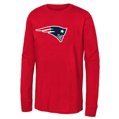 New England Patriots Youth Primary Logo Long Sleeve T-Shirt - Red T-shirts