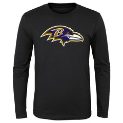 Baltimore Ravens Youth Primary Logo Long Sleeve T-Shirt - Black T-shirts