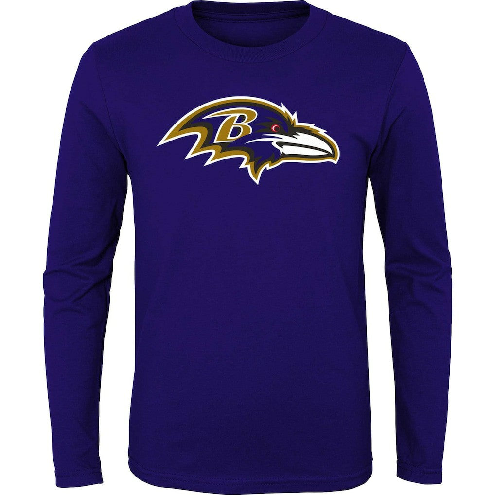 Baltimore Ravens Youth Primary Logo Long Sleeve T-Shirt - Purple T-shirts