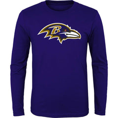 Baltimore Ravens Youth Primary Logo Long Sleeve T-Shirt - Purple T-shirts