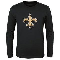 New Orleans Saints Youth Primary Logo Long Sleeve T-Shirt - Black T-shirts