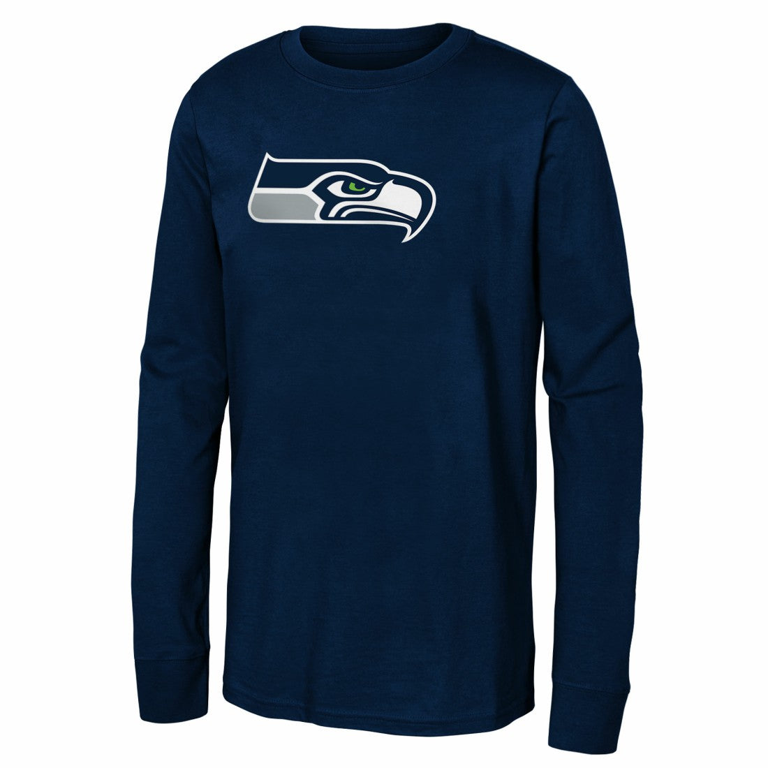 Seattle Seahawks Youth Primary Logo Long Sleeve T-Shirt - College Navy T-shirts