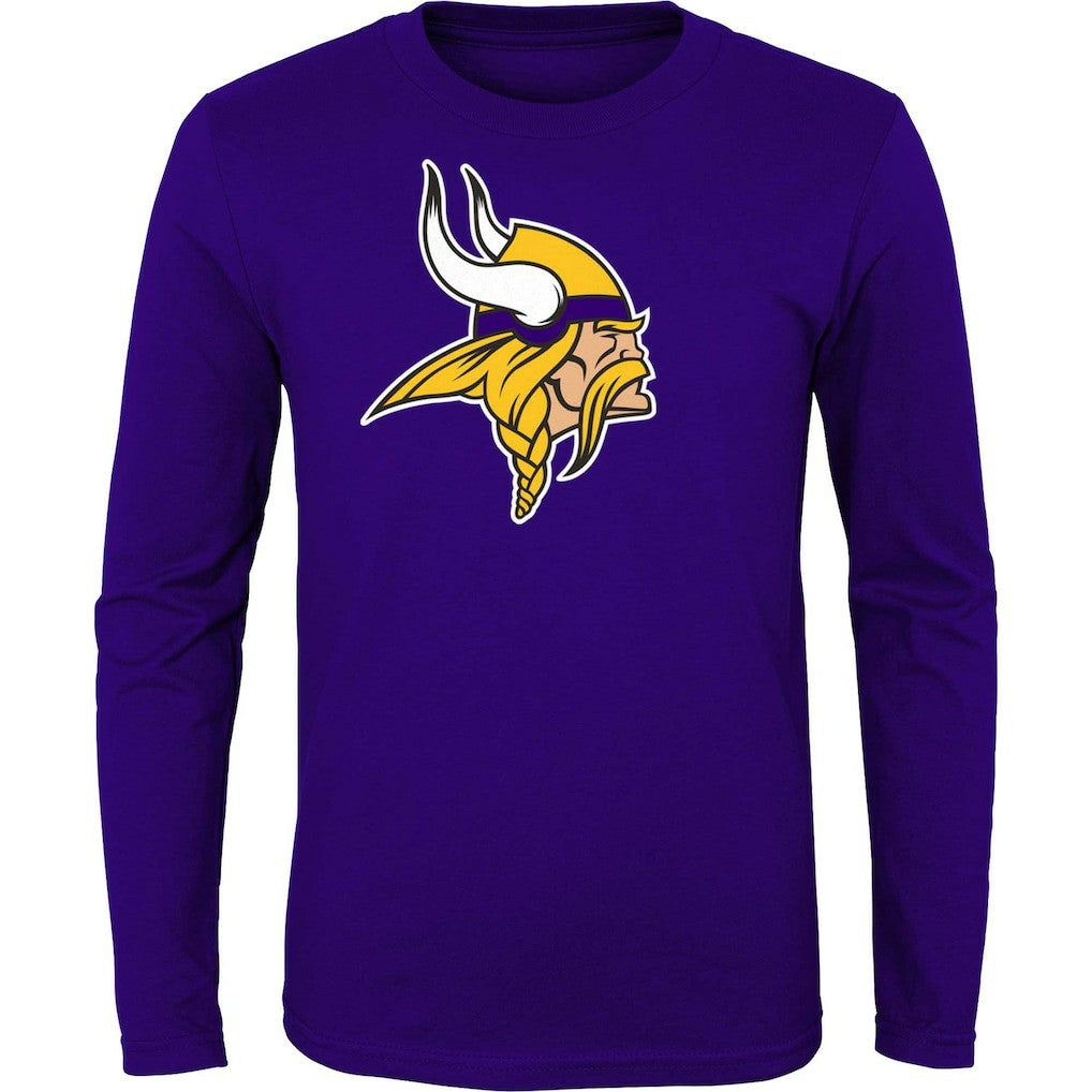 Minnesota Vikings Youth Primary Logo Long Sleeve T-Shirt - Purple T-shirts
