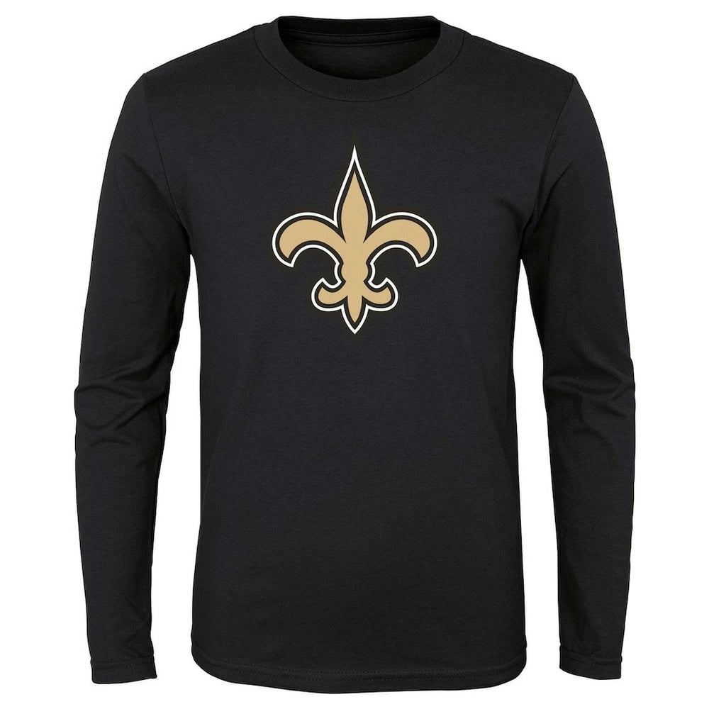 New Orleans Saints Preschool Primary Logo Long Sleeve T-Shirt - Black T-shirts