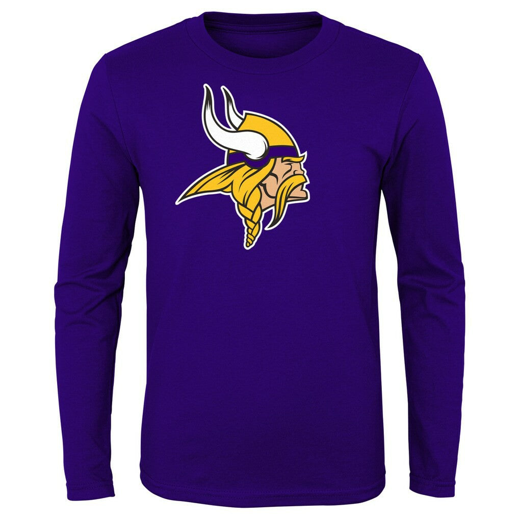 Minnesota Vikings Preschool Primary Logo Long Sleeve T-Shirt - Purple T-shirts