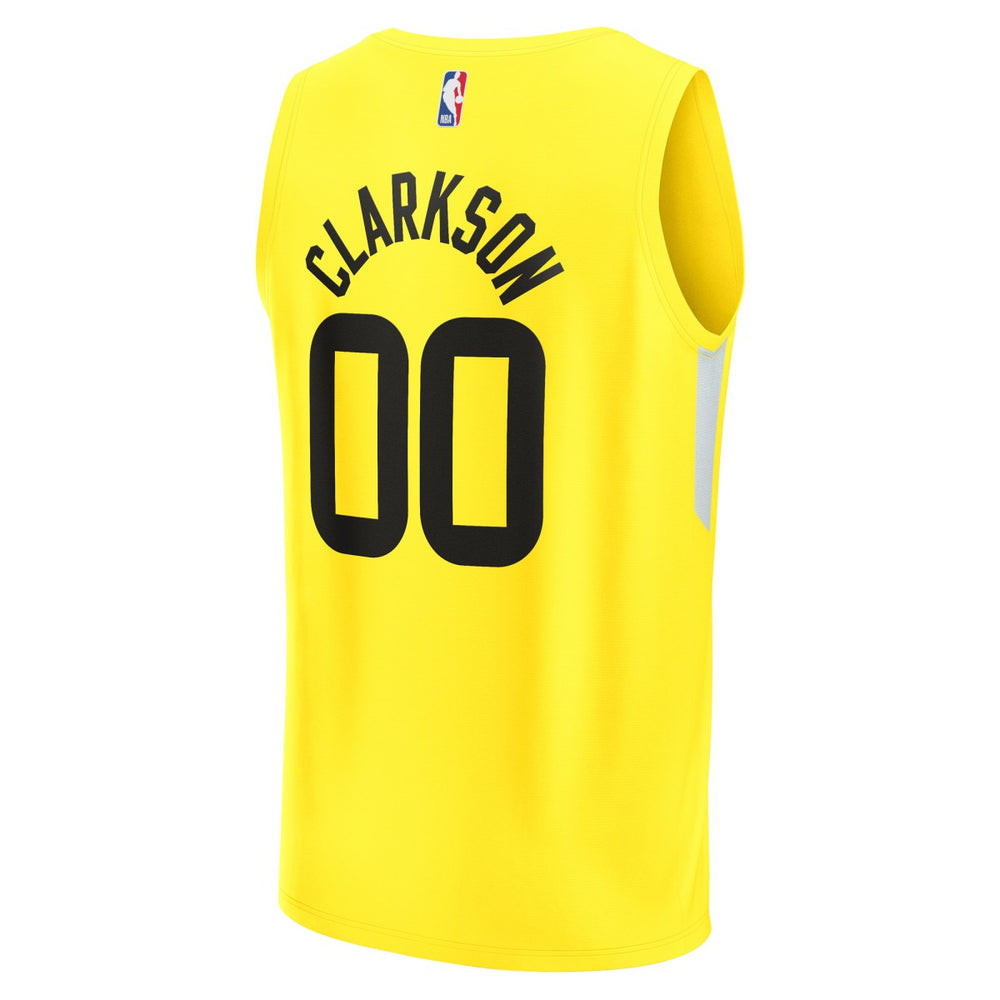 Jordan Clarkson Utah Jazz Fast Break Replica Jersey Icon Edition Yellow - Fanatics
