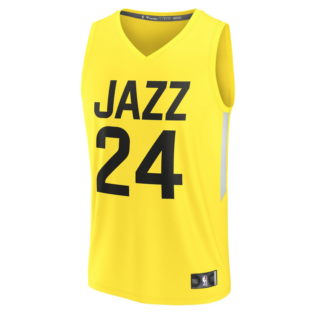 Walker Kessler Utah Jazz Fast Break Replica Player Jersey Icon Edition Yellow - Fanatics