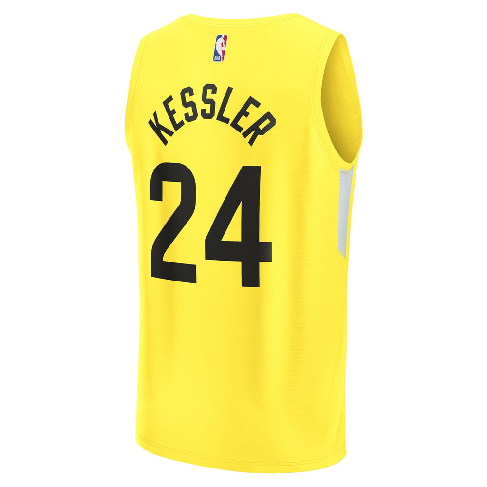 Walker Kessler Utah Jazz Fast Break Replica Player Jersey Icon Edition Yellow - Fanatics