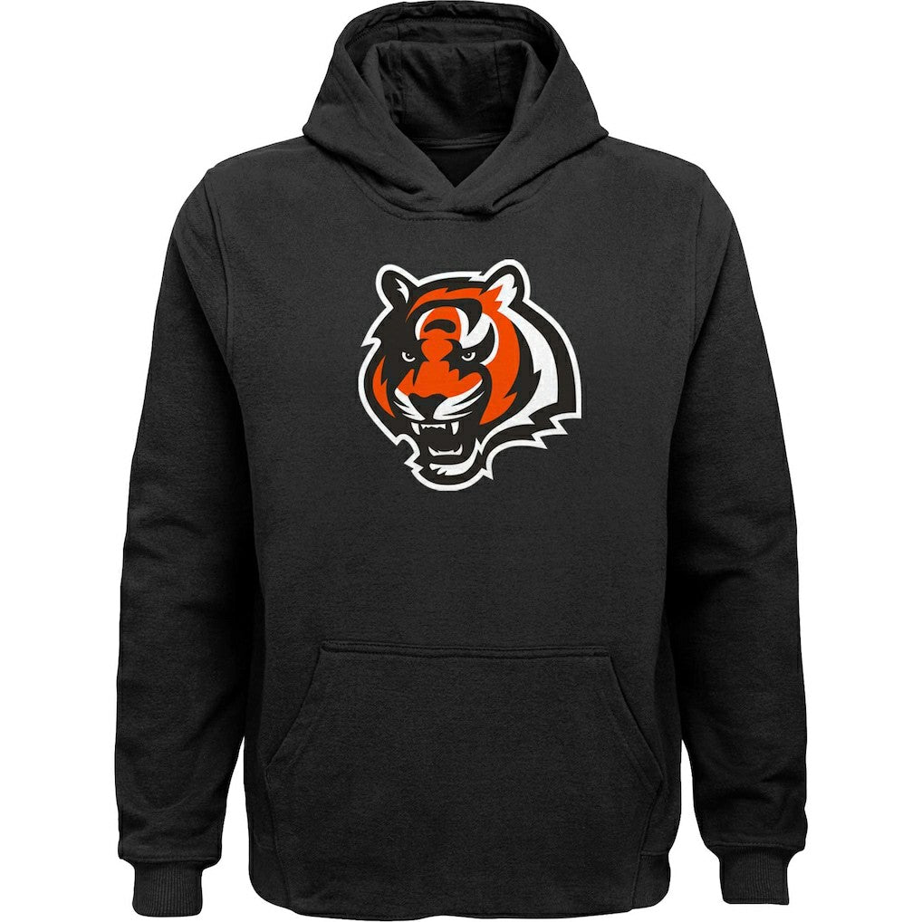 Cincinnati Bengals Youth Team Logo Pullover Hoodie - Black Hoodies