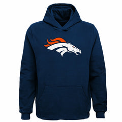 Denver Broncos Youth Team Logo Pullover Hoodie - Navy Hoodies