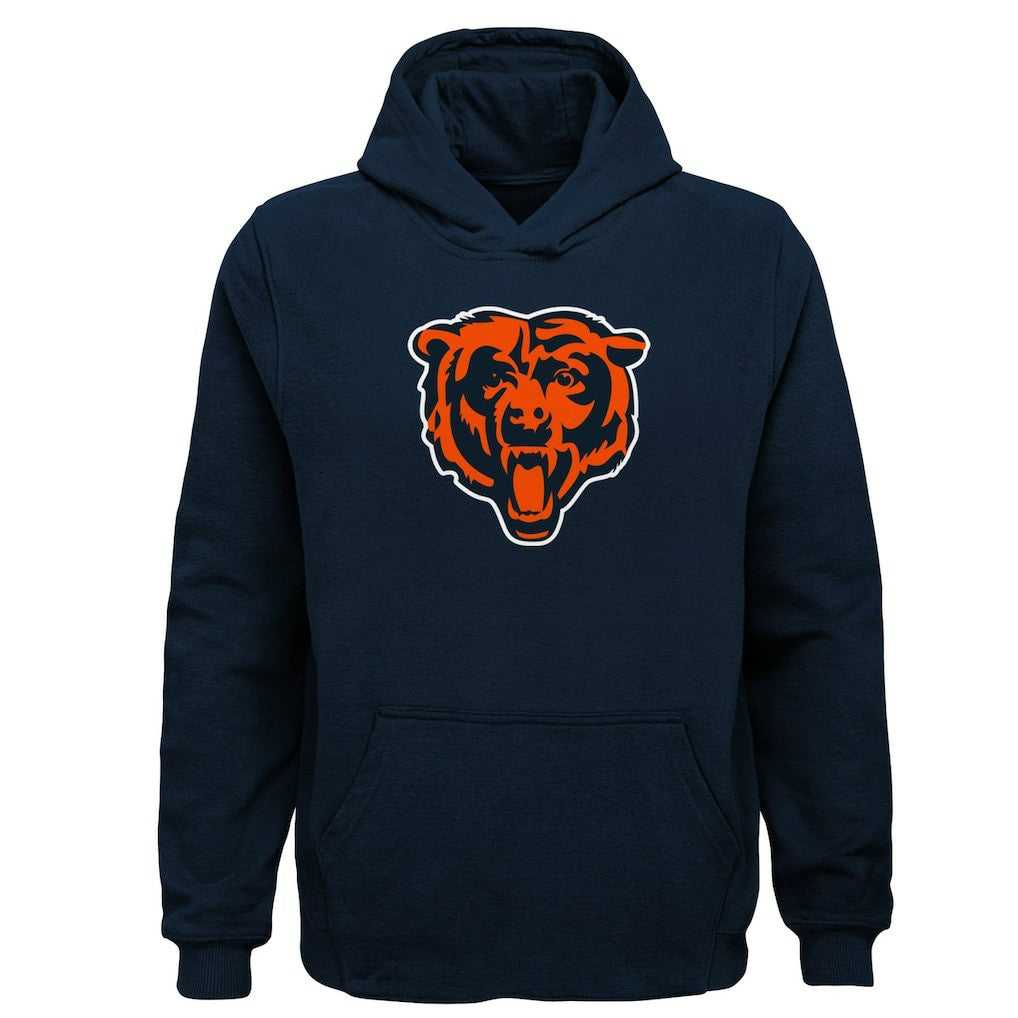 Chicago Bears Youth Team Logo Pullover Hoodie - Navy Hoodies