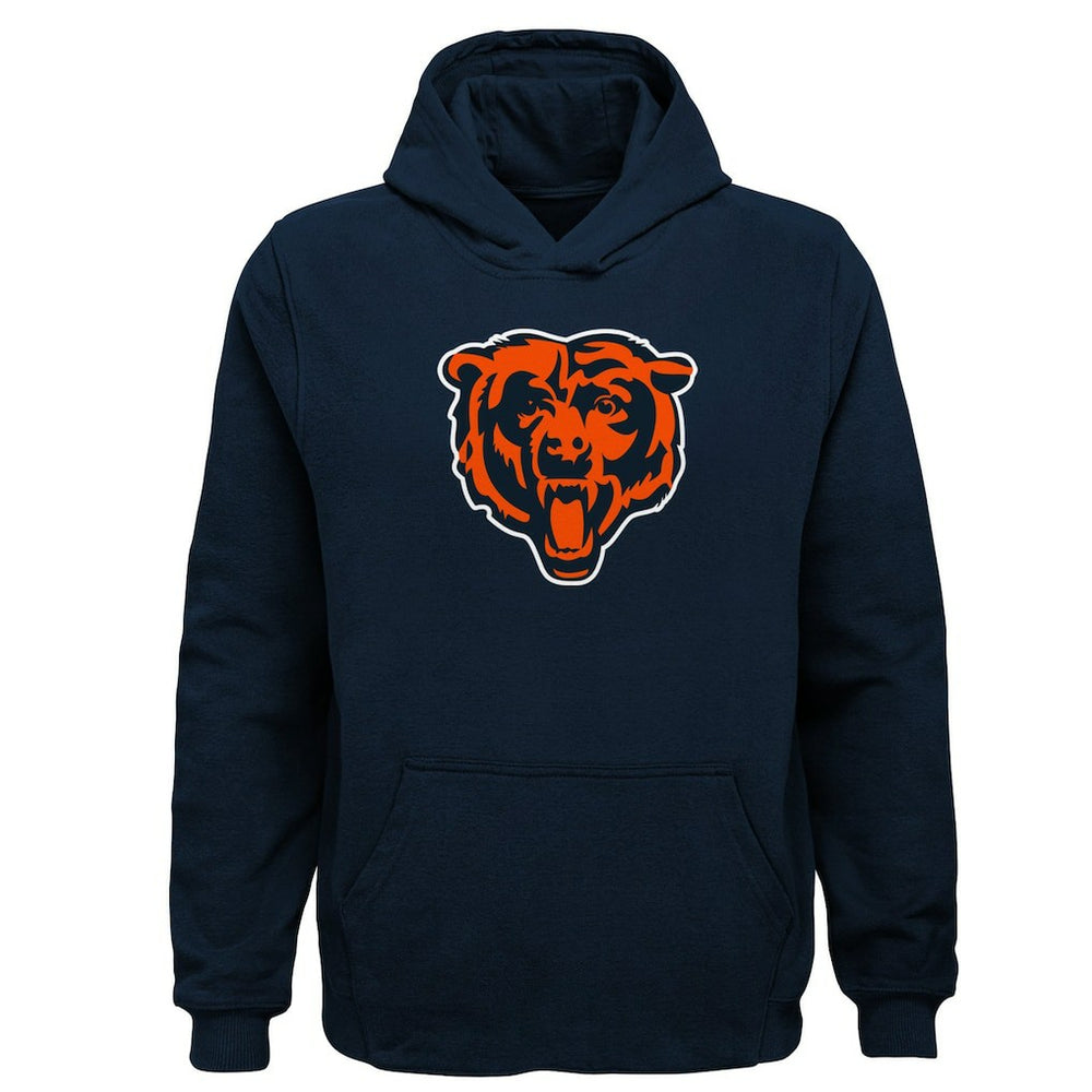 Chicago Bears Youth Team Logo Pullover Hoodie - Navy Hoodies