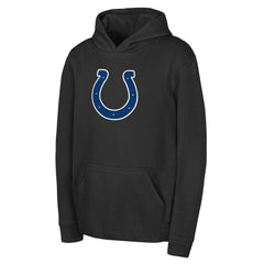 Indianapolis Colts Youth Team Logo Pullover Hoodie - Black Hoodies