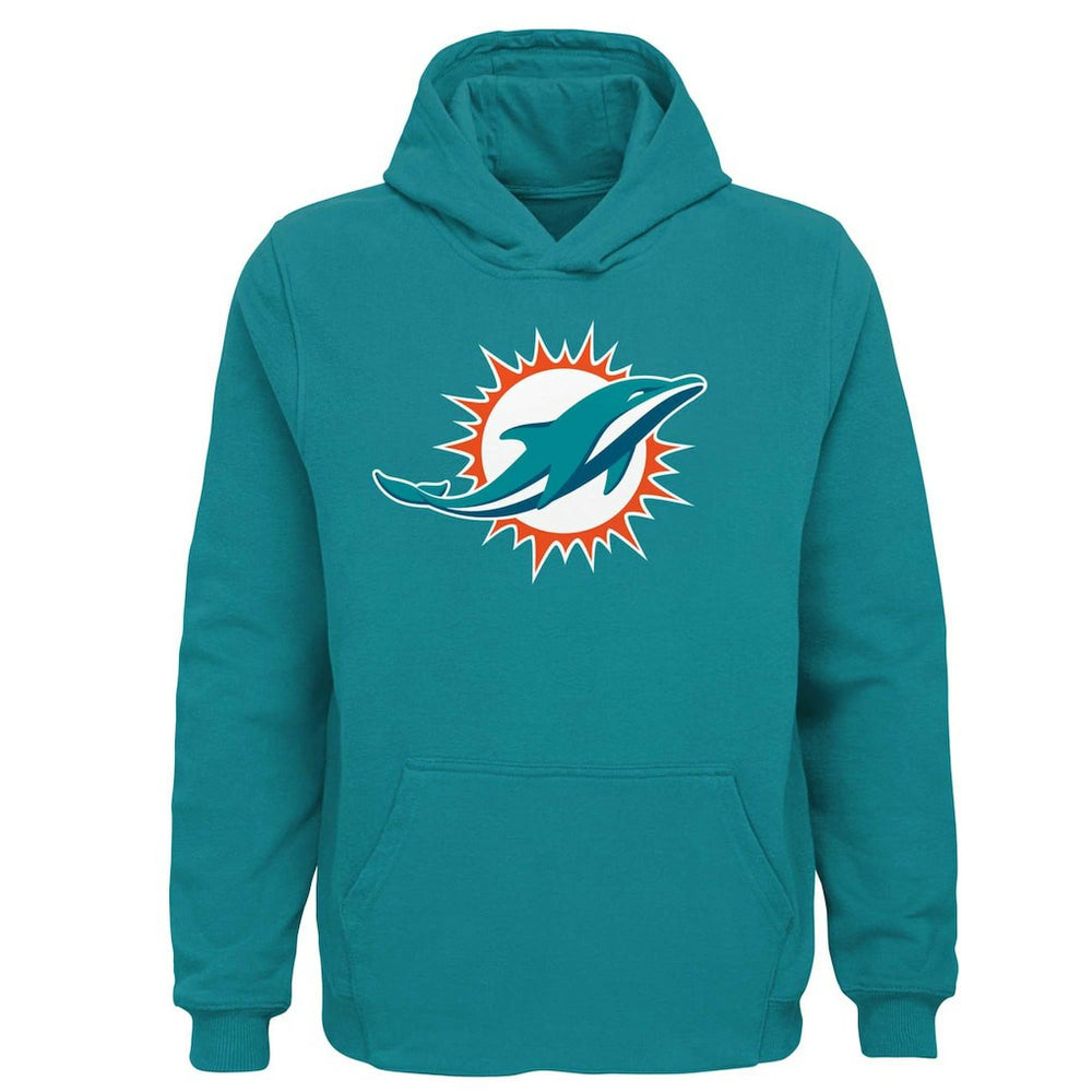 Miami Dolphins Youth Team Logo Pullover Hoodie - Aqua Hoodies