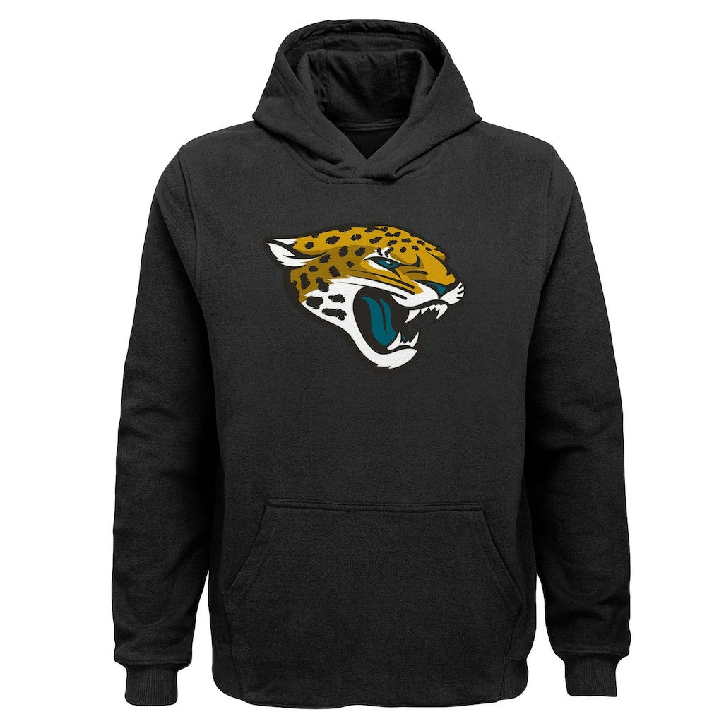 Jacksonville Jaguars Youth Team Logo Pullover Hoodie - Black Hoodies